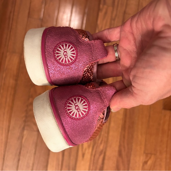 Ugg Laela Sparkles Pink Sequin Shoes Size 8 - Picture 5 of 7